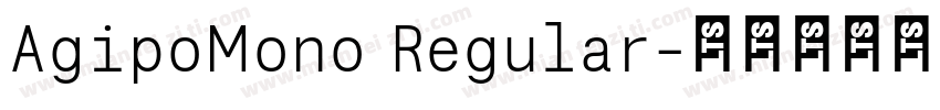 AgipoMono Regular字体转换